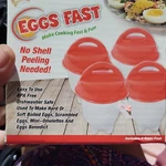 Eggs Fast Microwave Cooker Bpa Free Dishwasher Safe Red White Plastic 4 Pack. Fixed Price $11.26.