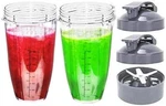 Pack 24 Oz Nutribullet Cups With To-go Lids & Extractor Blade. Fixed Price $24.95.