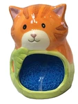 Tiger Purrma Hand Crafted & Painted Ceramic Scrubby Holder Boston Warehouse Bn. Fixed Price $14.99.