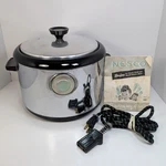 Nesco Roaster Oven 4210-2 Round Slow Cooker Vtg Cord Hi-lo 1950S Manual Works. Fixed Price $59.89.