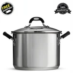 Tramontina Lock-n-drain Stainless Steel 6 Quart Covered Stock Pot, 3 Count. Fixed Price $44.84.