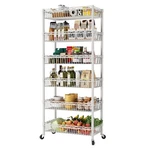 6 Tier Big Basket Shelf Wire Shelving Unit Adjustable Storage Shelves Rack Fo.... Fixed Price $166.52.
