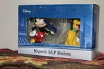 Disney Magnetic S&p Salt Pepper Shakers Mickey Pluto Bff By Westland Nib. Fixed Price $22.80.
