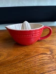 Le Creuset Red Stoneware Citrus Juicer Reamer Gently Used. Fixed Price $27.99.