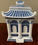 Willow Blue Collections Pagoda Lg Cookie Jar Series 2 Christopher Johnson 10". Fixed Price $100.00.