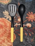 Kitchenaid Slotted Turner / Basting Spoon Tool Set - Yellow Utensils Spatula. Fixed Price $15.99.