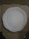 Lenox French Perle 10.5 White Pedestal Cake Plate - New In Box. Fixed Price $86.00.