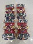 Taco Holder Colorful Melamine Plastic Multiple Stands Set Of 4 Fiesta Mexican. Fixed Price $19.00.