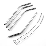 Norpro 8-INCH Stainless Steel Drinking Straws With 2 Cleaning Brushes, Silver,. Fixed Price $9.19.