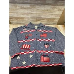 Kb Collections Woman Americana Patriotic Flag Star Patch Cardigan Sweater 3X. Fixed Price $23.22.