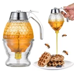 Honey Dispenser 8OZ Hunnibi Container No Drip Glass With Stand Bee & Coffee. Fixed Price $28.40.