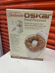 Vintage 1986 Sunbeam Oskar Food Processor 14081 New Open Box. Fixed Price $68.88.