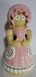 Vintage Sittre Ceramics Burlap Kitchen Utensil Holder - Art Pottery 10.50" Tall. Fixed Price $7.00.