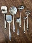 Cooks Club Stainless Steel Kitchen Utensils Set Of 7. Fixed Price $45.00.