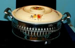 Kitchen Kraft Oven Serve By Homer Laughlin Covered Casserole Dish With Carrier. Fixed Price $14.99.