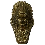 Antique Judd Figural Native American In Headdress Clip Cast Iron Gold Wash #5251. Fixed Price $99.23.