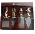 2003 Boston Warehouse Dellarobbia Stainless Cheese Wedge Set Of 4 Servers 5.5". Fixed Price $15.08.