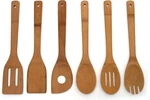 Lipper International 826 Bamboo Wood Kitchen Tools 6-PIECE Set Mesh Bag. Fixed Price $23.38.