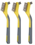 Amazon Basics Stainless Steel Mini Wire Brushes For Paint 3-PACK, Grey/yellow. Fixed Price $7.48.
