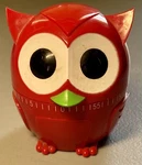 Kikkerland 1- Hour Kitchen Timer Red Owlet Little Collectible Super Cute. Fixed Price $8.99.