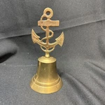Brass Dinner Bell Ship Anchor Rope Handle Decorative Nautical Home. Fixed Price $14.99.