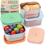 Stainless Steel Snack Containers 8OZ 4-PACK Fall Fest Food Storage Cups. Fixed Price $26.99.