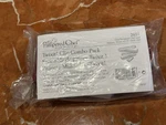 Pampered Chef Twixit Burgundy White Clip Combo Pack Of 10 Giant & S 2651 New. Fixed Price $17.99.