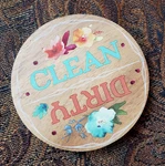 Pioneer Woman Clean Dirty Dishwasher Magnet Floral Design Teal/orange. Fixed Price $16.99.