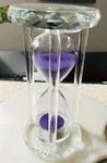 30-MIN Hourglass Timer Sand Clock W/gift Box Purple Home Office Decoration. Fixed Price $22.22.