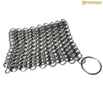 Chainmail Steel Stainless Skillet Cast Iron Scrubber Kitchen Cookware X 10CM. Fixed Price $13.99.