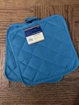 Home Collections - Kitchen Linens Turquoise Pot Holders 1EA 2 Pk=brand New. Fixed Price $12.88.