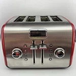 Kitchenaid Slice Red And Stainless Steel Toaster KMT422ER1 Appliance. Fixed Price $70.00.