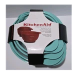 Kitchenaid 5-PIECE Plastic Nesting Mixing Bowl Set Pour Spout Non-slip Blue. Fixed Price $59.99.
