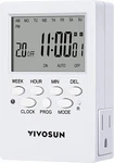 Vivosun 7 Day Programmable Digital Timer Dual Outlet Switch W/ Countdown Setting. Fixed Price $25.99.