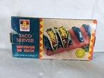 American Fiesta Terra Cotta Taco Holder Server Stand Rack Tray Vintage. Fixed Price $54.87.