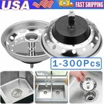 Stainless Steel Home Kitchen Sink Drain Stopper Basket Strainer Waste Plug Lot. Fixed Price $472.00.