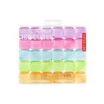 Kikkerland Reusable Square Multi-color Ice Cubes Set Of 30. Fixed Price $5.95.
