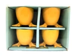 Vintage Bia Cordon Bleu Ceramic Chicken Feet Egg Cups Set Of 4 Nib. Fixed Price $18.00.