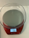 Etekcity Digital Kitchen Scale With Bowl Model NO.EK5150 (red). Fixed Price $7.97.