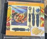 Garnishing Kit & Book Paperback 2005 By Rudolf Biller Includes 4 Tools +. Fixed Price $16.99.