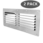 2 Pack Stainless Steel Stamped Louvered Air Grill Cover Ventilation. Fixed Price $13.05.