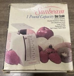 Sunbeam Diet Scale 1 Pound Capacity Original Box Vintage Collectible. Fixed Price $11.97.