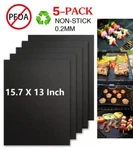 Bbq Mats Set Of 5 Outdoor Cooking Baking Non Stick Reusable Grilling. Fixed Price $9.85.