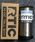 Rtic 10 Oz Tall Boy Stainless Steel & Black W/ Flip Top Lid For Hot/cold Drinks. Fixed Price $11.99.