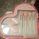 Evriholder 8PC Pink Makeup Brush & Triangle Puff Set Powder Contour Blush Flat. Fixed Price $9.99.