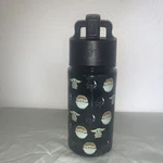 Baby Yoda Stainless Steel Water Bottle 14OZ Black Simple Modern Star Wars. Fixed Price $11.09.