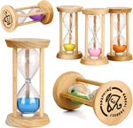 6PCS Wood Frame Sand Timer Set 30SEC/1/2/3/5/10MINS Multicolor Hourglass Clock. Fixed Price $24.80.