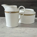 Ralph Lauren Harness 4" Creamer Sugar Bowl Missing Lid Set Fine China Gilded. Fixed Price $34.99.