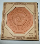 Large 4.25" Terra Cotta Bun Warmer Keeps Bread By Brown Sugar Discs. Fixed Price $8.99.