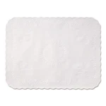 Hoffmaster TC8704471 16.63" X 12.75" Scalloped Edge Traymat - White 1000/CT New. Fixed Price $78.47.